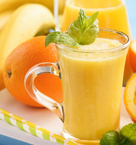 orange banana smoothie