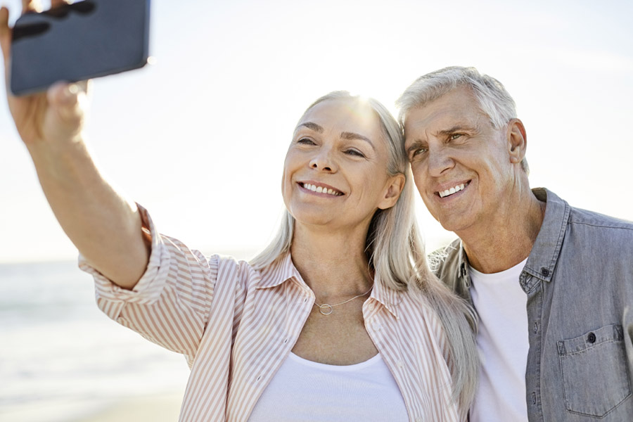 couple taking a selfie